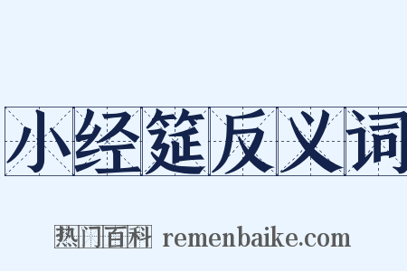 小经筵反义词是什么意思的图片